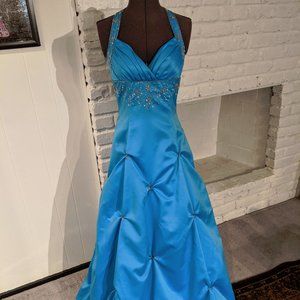 Blue Long Prom Dress